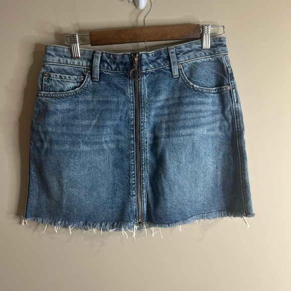 We the free zip front mini skirt size 28 - Picture 2 of 7